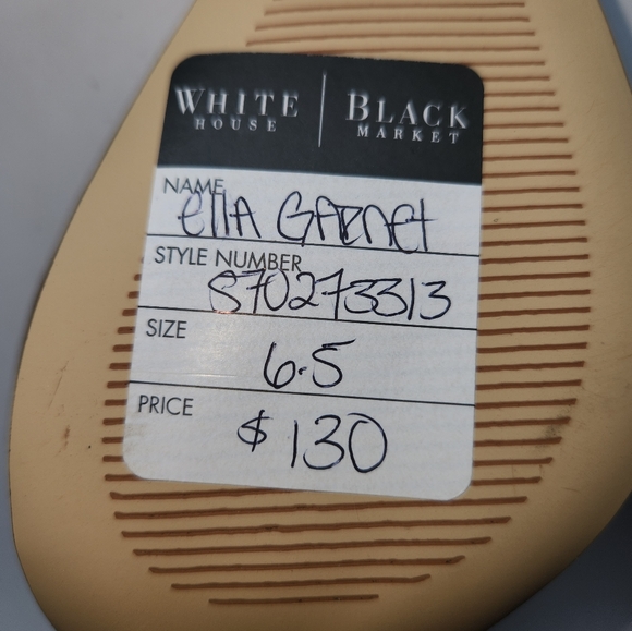 WHBM HEELS Ella Garnet 6 1/2 , Never worn - Picture 6 of 7